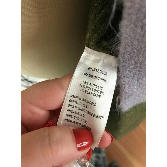 Pastel Striped Stitch Fix Cardigan, Striped Cozy Knit Open Front Sweater NWT - Picture 5 of 5